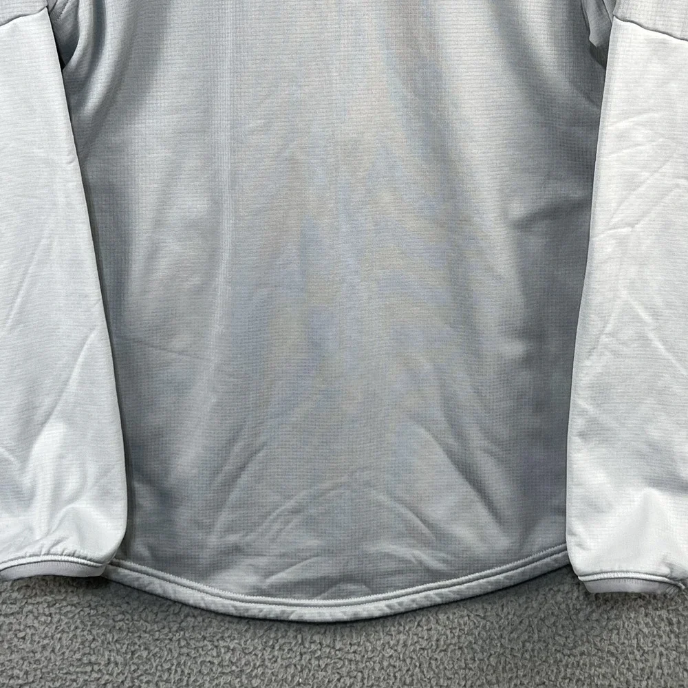 Under Armour Mens M Coldgear 1/2 Zip Fleece Athletic‎ Sweatshirt White Grey
